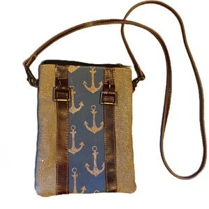 Mona B Repurposed Canvas Crossbody Bag